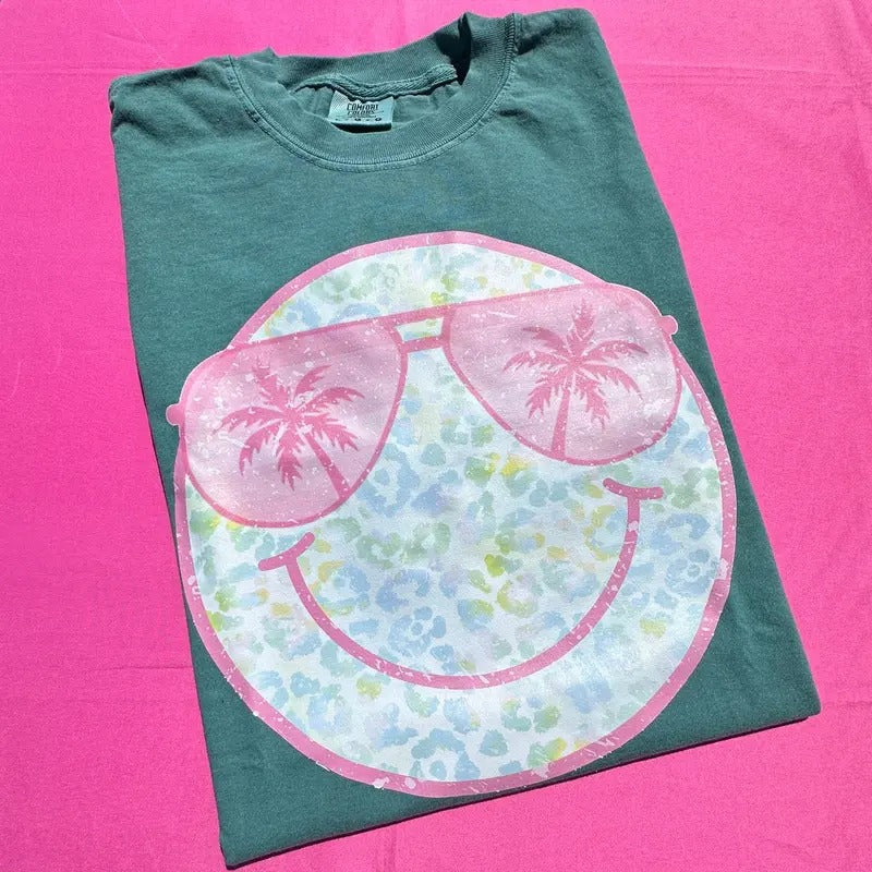 Wild Summer Happy Face Comfort Colors T-Shirt 'NLB' Hoodie, Sweatshirt | HypeDripTees.com
