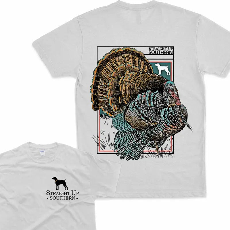 Wild Turkeey Hunting T-Shirt Straighht Up Southern 2 Side Tee Sweatshirt Hoodie | HypeDripTees.com