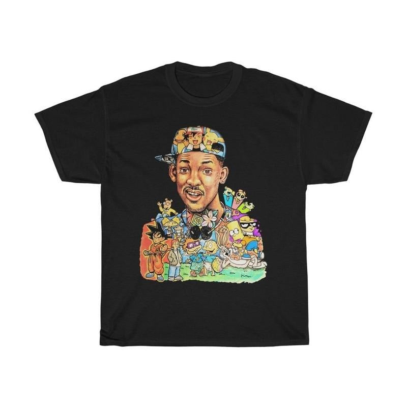 Will Smith Fresh Prince Funny Cartoon 90s Hip Hop Style Vintage Shirt Hoodie, Sweatshirt | HypeDripTees.com