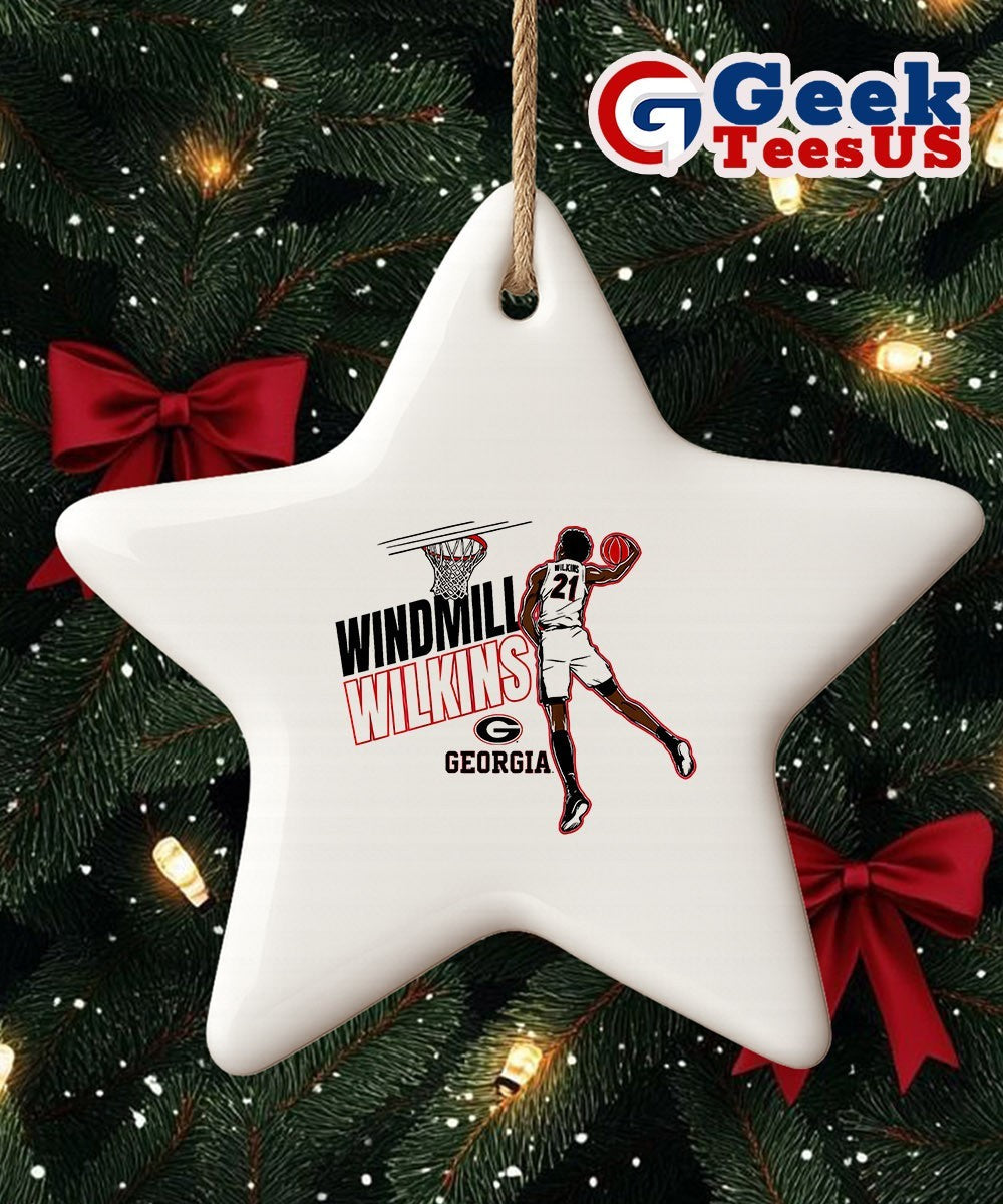 Windmill Jake Wilkins Georgia Bulldogs men’s basketball Slam dunk Ornament
