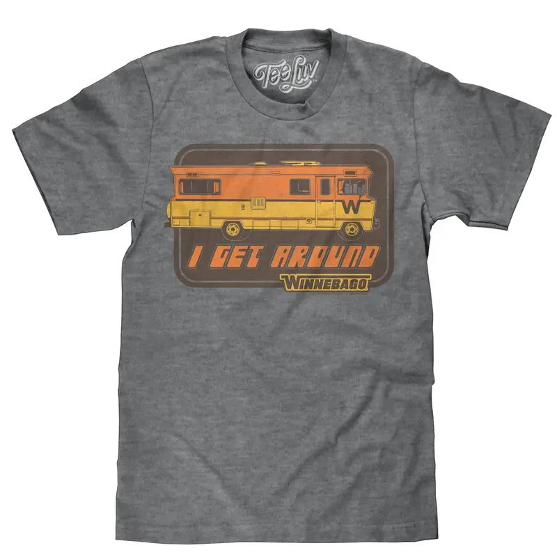 Winnebago "I Get Around" T-Shirt - Gray Hoodie, Sweatshirt | HypeDripTees.com