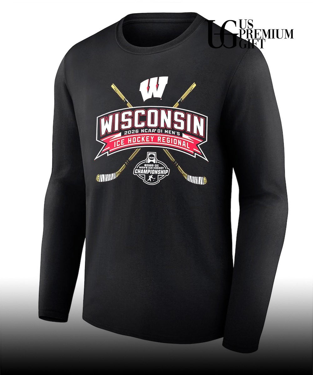 Wisconsin Badgers 2026 NCAA DI Men’s Ice Hockey Regional shirt