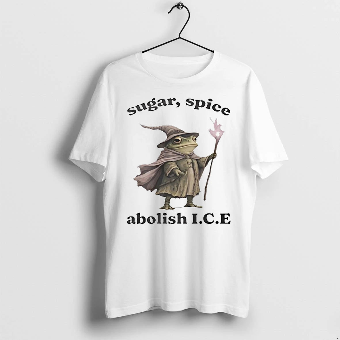 Wizard Frog Sugar Spice Abolish Ice 2026 Funny Tshirts Sweater Hoodie, Sweatshirt | HypeDripTees.com