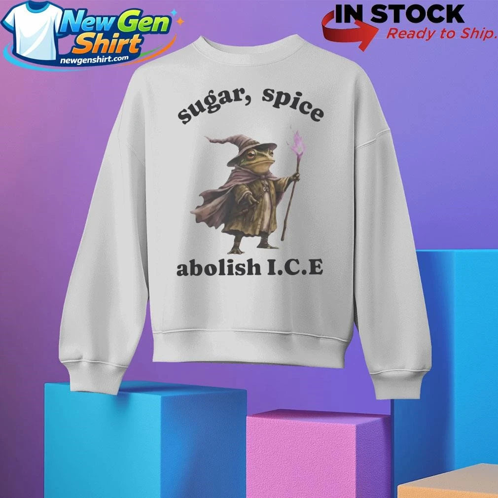 Wizard Frog Sugar Spice Abolish ICE 2026 Shirt