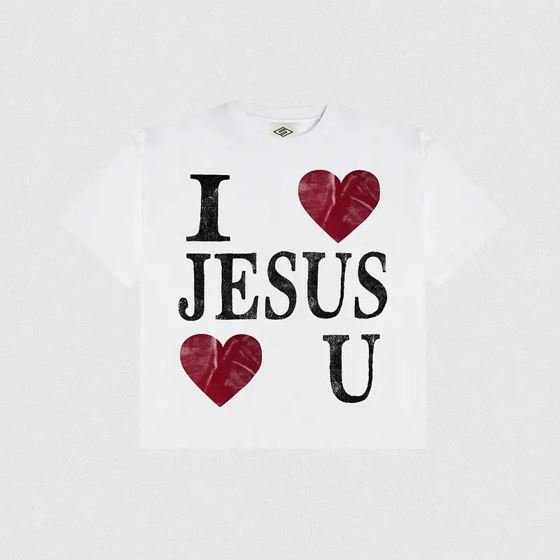 Vintage Jesus Loves U T-Shirt, For Men/Women