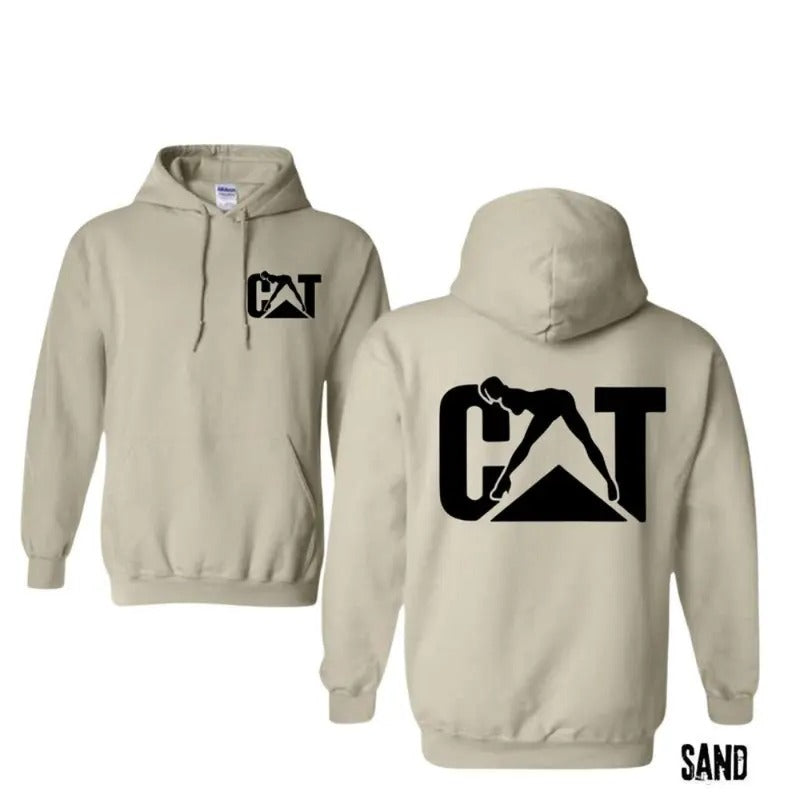 Cat With Woman 2 Sided Hoodie/Sweatshirt/T-Shirt, For Men/Women