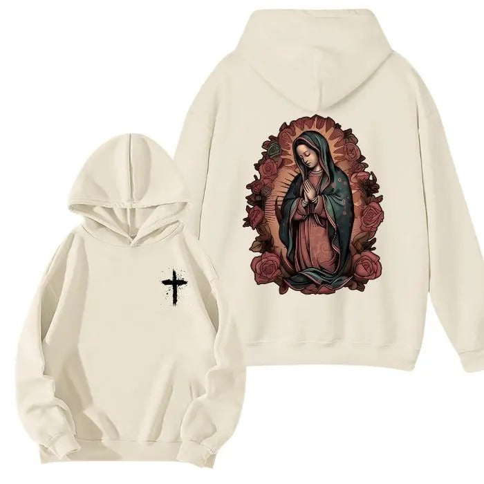 Womens Our Lady Of Guadalupe 2 Sided Hoodie/Sweatshirt/T-Shirt, For Men/Women