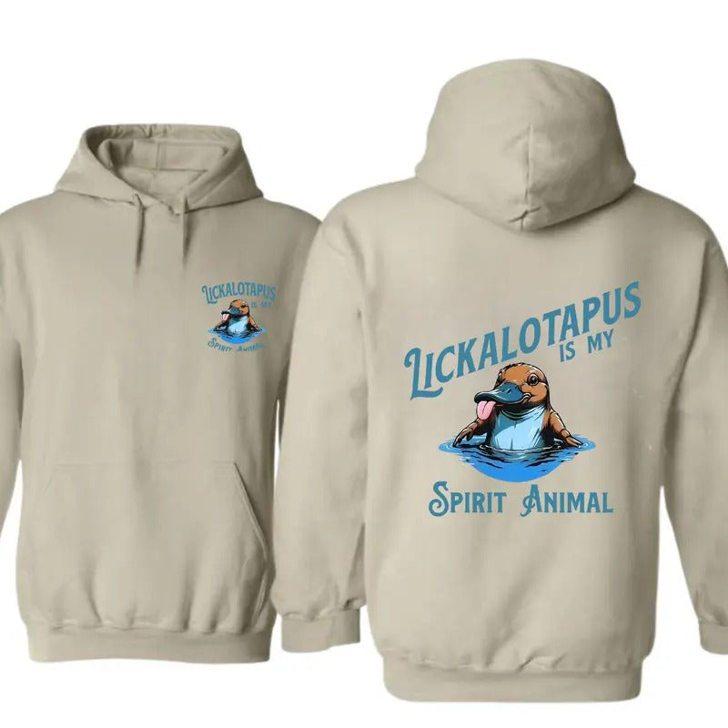 Lickalotapus Is My Spirit Animal Mens Funny 2 Sides Hoodie/Sweatshirt/T-Shirt, For Men/Women