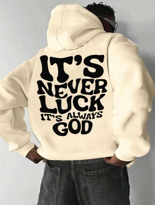 It's Never Luck, It's Always God 2 Sided Hoodie/Sweatshirt(No Hood)/T-Shirt, For Men/Women