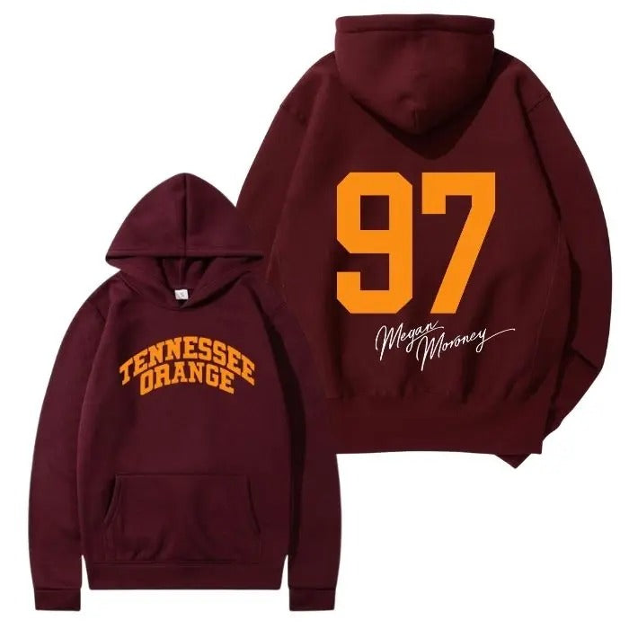 Megan M0r0ney Tennessee Orange Raglan 2 Sided Graphic Hoodie/Sweatshirt/T-Shirt, For Men/Women