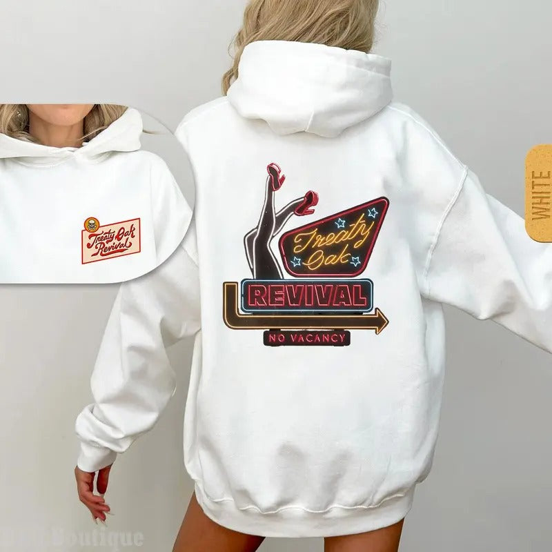 Treaty Oak Revival Tour In New Braunfels Classic 2 Sided Hoodie/Sweatshirt/T-Shirt, For Men/Women