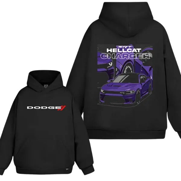 D0dge Hellcat Charger 2 Sided Hoodie/Sweatshirt(No Hood)/T-Shirt, For Men/Women