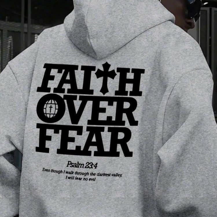 Faith Over Fear New Ver 2 Sided Hoodie/Sweatshirt(No Hood)/T-Shirt, For Men/Women