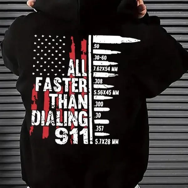 All Faster American Flag Hoodie/Sweatshirt/T-Shirt, For Men/Women
