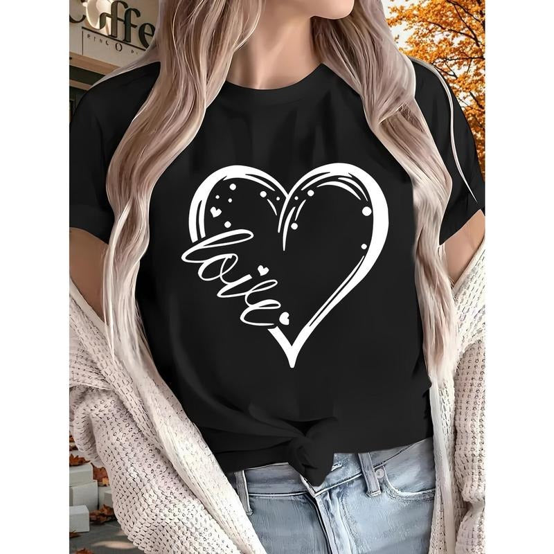 Women'S Printed T-shirt, Short Sleeves, Four Seasons Can Be Worn for Outdoor, Home, Sports Top Gift Hoodie, Sweatshirt
