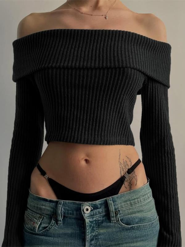 Women Spring Autumn Long Sleeve Basic Crop Tops T Shirt Hoodie, Sweatshirt | HypeDripTees.com