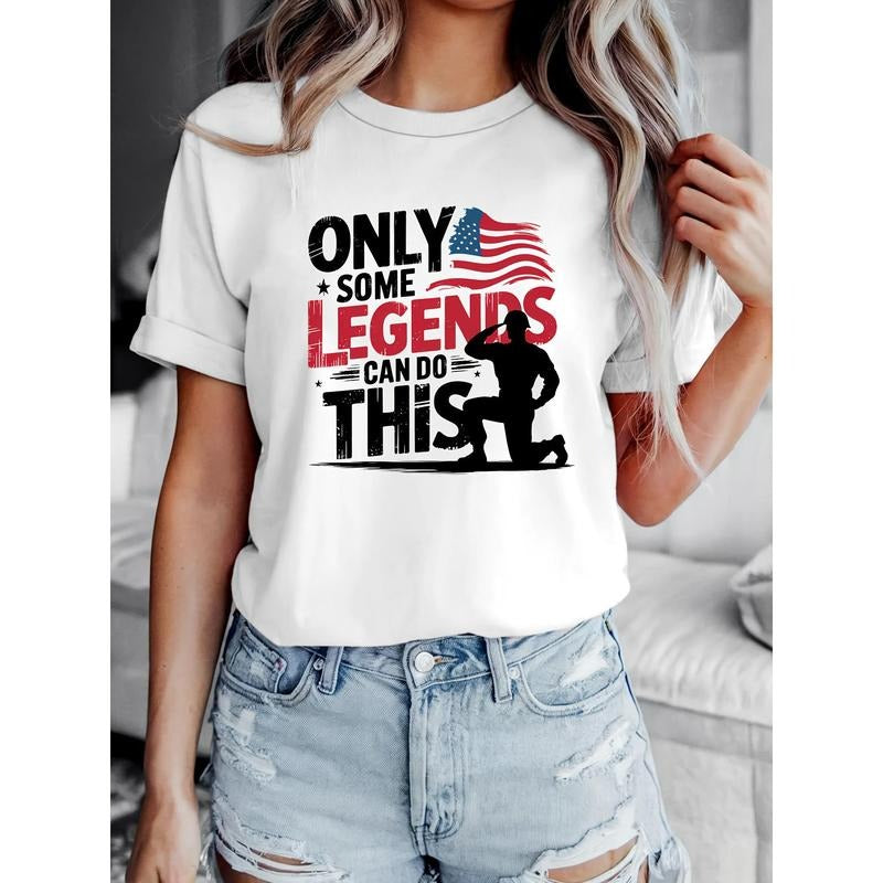 Women Support Veteran Printed Pure Round Neck Short Sleeved T-shirt Hoodie, Sweatshirt | HypeDripTees.com