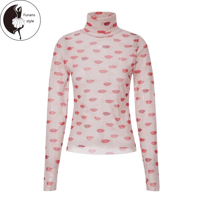 Women T-shirt Long Sleeve Plaid Lips Flower Leopard PrintTops Hoodie, Sweatshirt | HypeDripTees.com