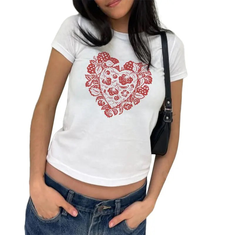 Women T-shirt, Crew Neck Short Sleeve Graphic Print Summer Tops Streetwear for Casual Daily Womenswear Comfy Hoodie,...