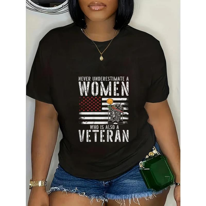 Women Veteran Graphic T-Shirt