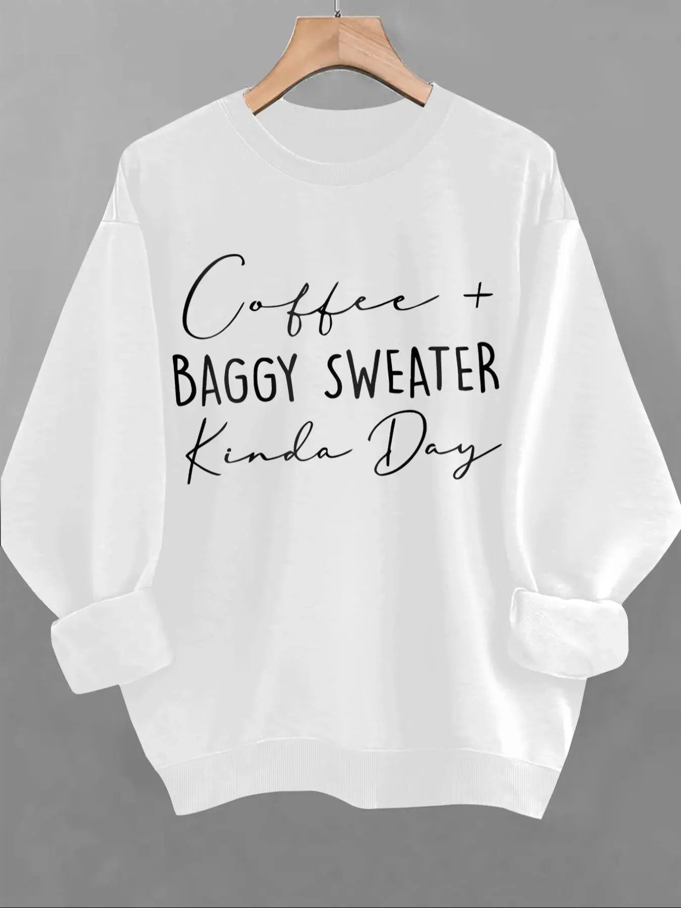 Women's  Letter Print Round Neck Sweatshirt, Casual Long Sleeve Crew Neck Pullover for Spring & Fall, Fashion Women's Top...