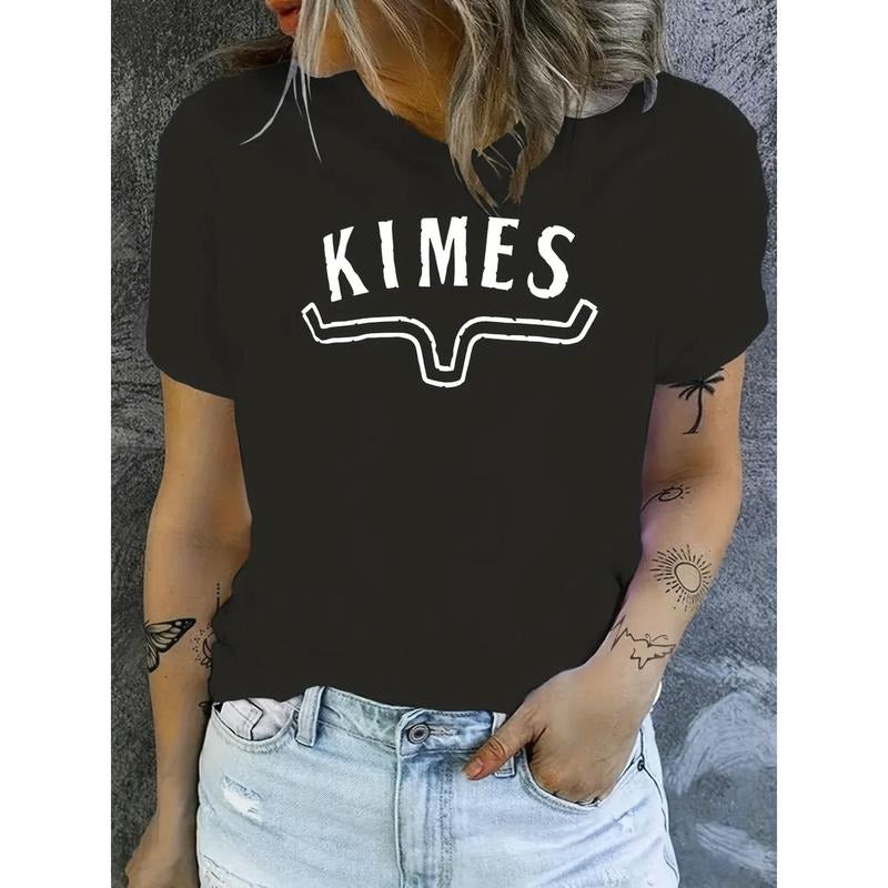 Women's 100% Cotton Graphic Print T-Shirt