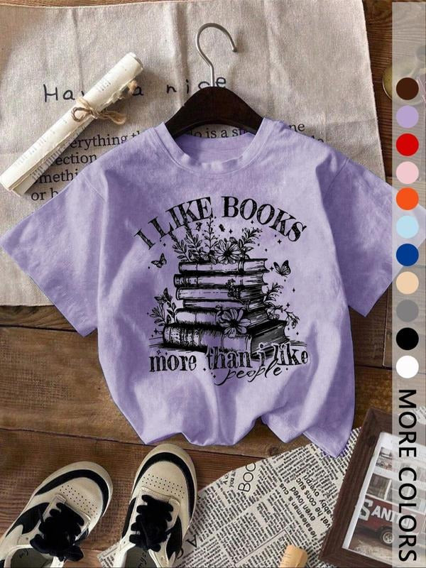 Women's Book Lover Round Neck Graphic Tee, Vintage Trendy Casual Book More Than Book Shirt for Daily Wear, Ladies Summer...