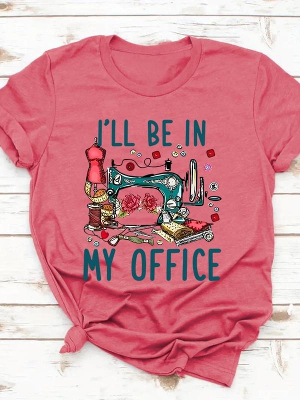 Women's Cartoon Graphic Print Round Neck Tee, Fashion Casual Short Sleeve T-shirt, Ladies Summer Clothes for Daily Wear...