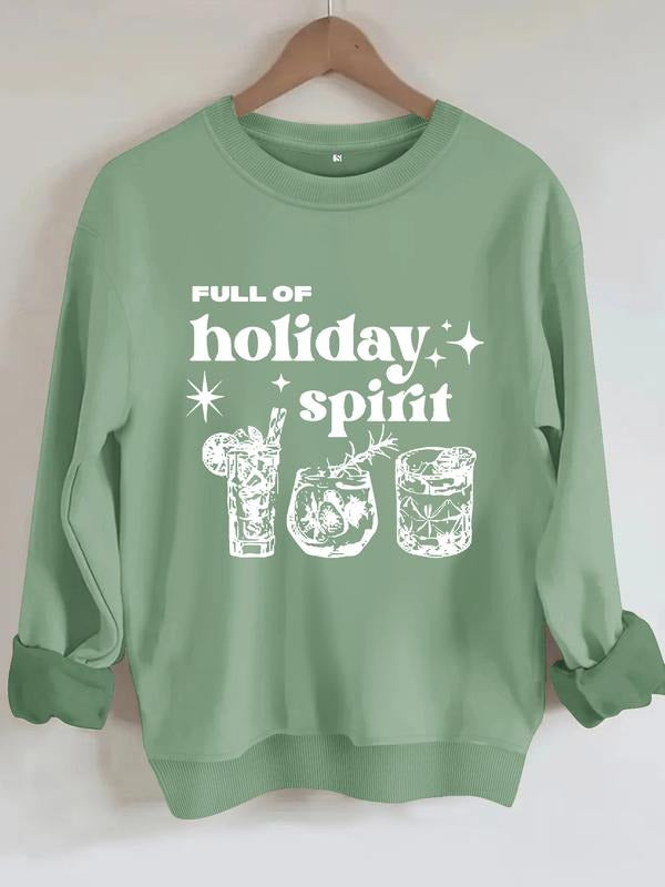 Women's Casual Christmas Holiday Pattern Pullover, Soft Long Sleeve Round Neck Sweatshirt, All-Season Comfort T-Shirts,...
