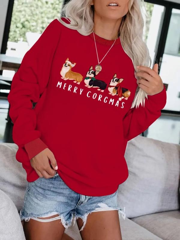 Women's Casual Christmas Pattern Pullover, Soft Long Sleeve Round Neck Sweatshirt, All-Season Comfort Clothing style 04...