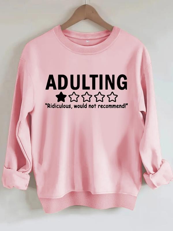 Women's Casual Graphic Sweatshirt, Soft Long Sleeve Round Neck Pullover, All-Season Comfort, Durable Fabric T-Shirts, Hoodie