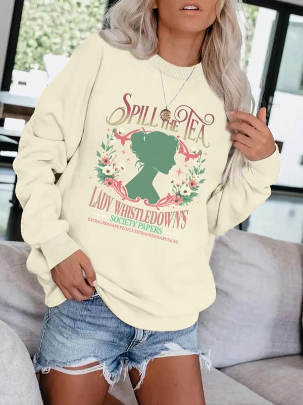 Women's Casual Halloween Graphic Pullover Sweater, Soft Long Sleeve Round Neck Sweatshirt, Comfortable Daily Wear...