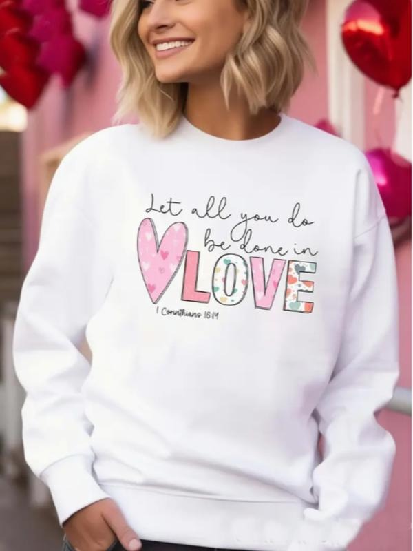 Women's Casual Rainbow Heart Graphic Sweatshirt, Soft Long Sleeve Round Neck Pullover, All Seasons Comfort Fit T-Shirts,...