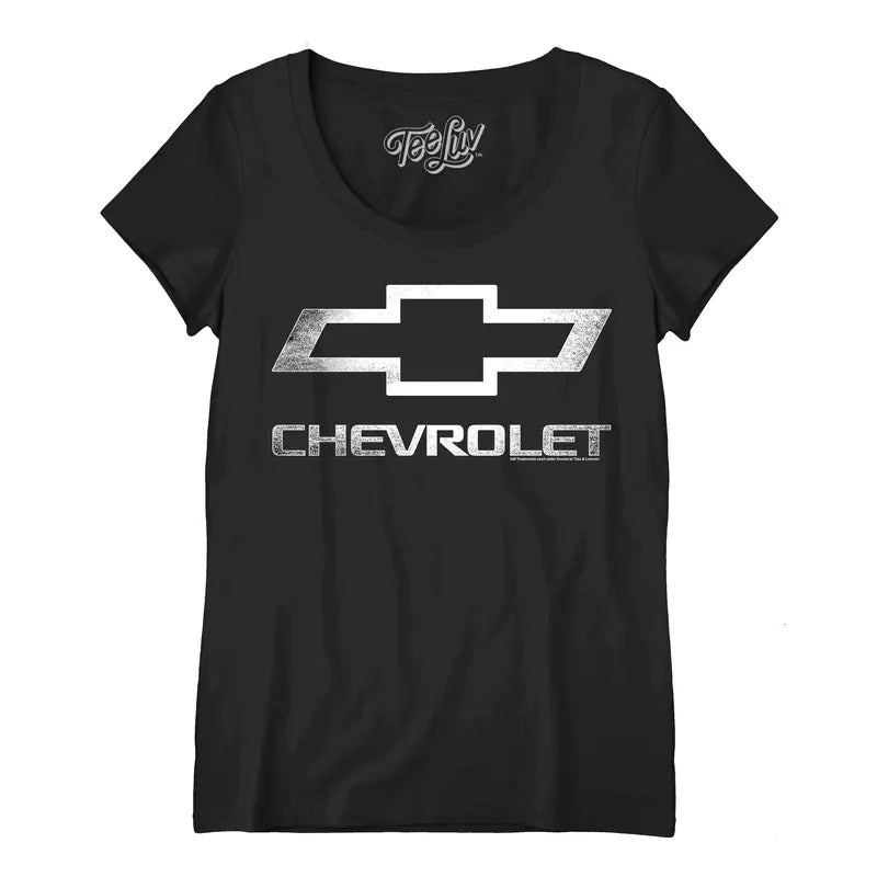 Women's Chevrolet Logo Scoopneck T-Shirt - Black Hoodie, Sweatshirt | HypeDripTees.com