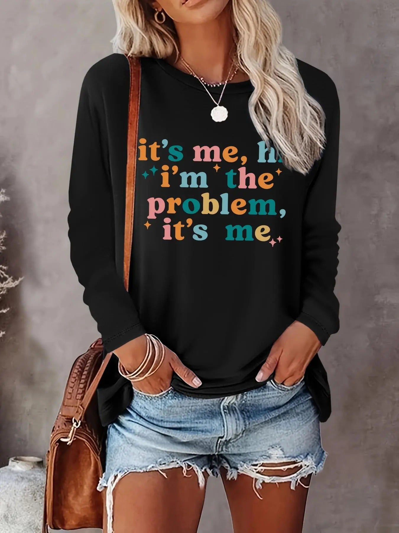 Women's Colorful Letter Print Round Neck Tee, Fashion Casual Crew Neck T-Shirt for Daily Holiday Vacation Outdoor Wear,...