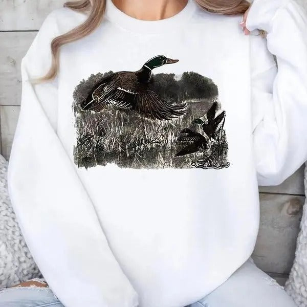 Women's Duck Sweatshirt, Duck Hoodie, Hunting Shirt, For Women, For Men | HypeDripTees.com