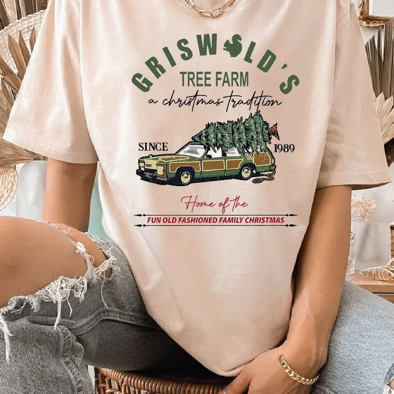 Women's Griswold Christmas Shirt Family Christmas Tree Farm Gift Cotton Crewneck Hoodie, Sweatshirt | HypeDripTees.com