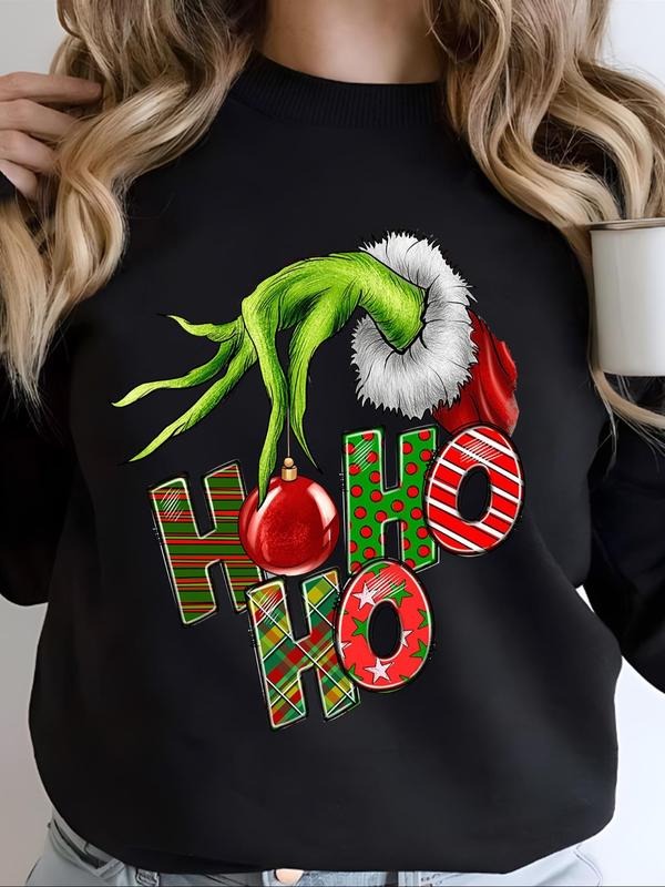 Women's Letter & Graphic Print Round Neck Pullover, Casual Long Sleeve Crew Neck Sweatshirt for Spring & Fall, Fashion...