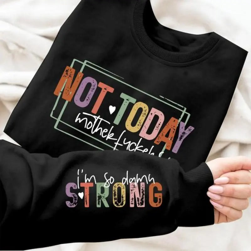 Women's Letter & Heart Print Round Neck Sweatshirt, Casual Long Sleeve Crew Neck Pullover for Spring & Fall, Fashion...