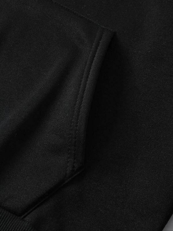 Women's Letter & Number Print Drop Shoulder Hoodie, Fashion Casual Drawstring Pocket Hooded Sweatshirt for Daily Holiday...