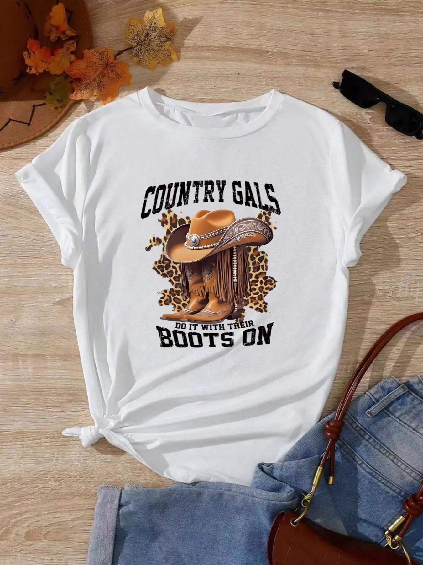 Women's Letter Graphic Round Neck Tee, Casual Short Sleeve Crew Neck T-shirt for Daily Holiday Vacation Outdoor Wear,...