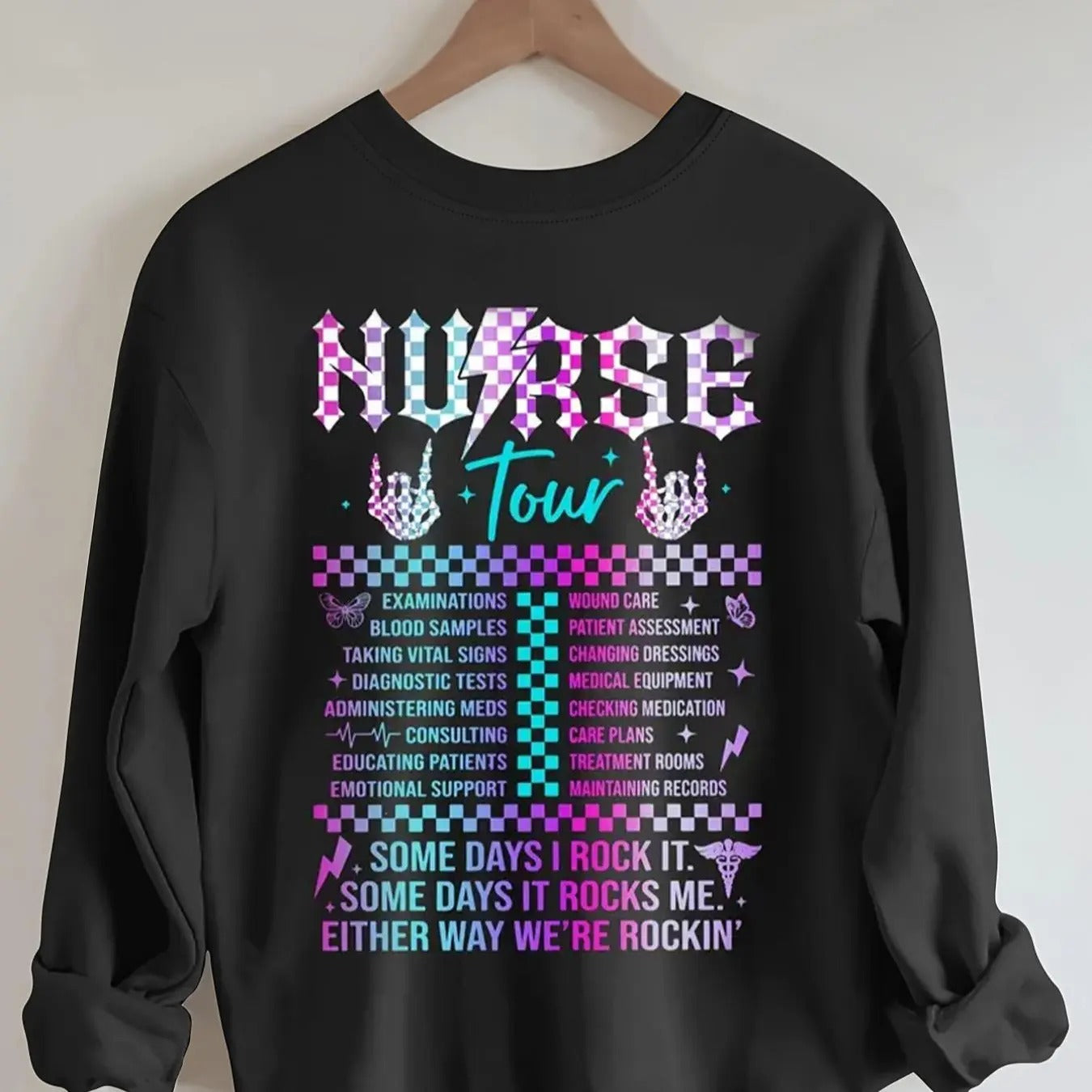 Women's Letter Print Drop Shoulder Sweatshirt, Casual Long Sleeve Round Neck Pullover for Fall & Winter, Women's Clothes...