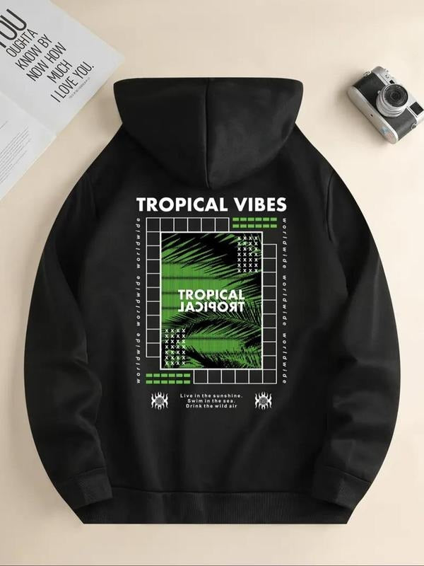 Women's Letter Print Hoodie, Casual Long Sleeve Hooded Sweatshirt for Daily Wear, Ladies Clothes for All Seasons T-Shirts