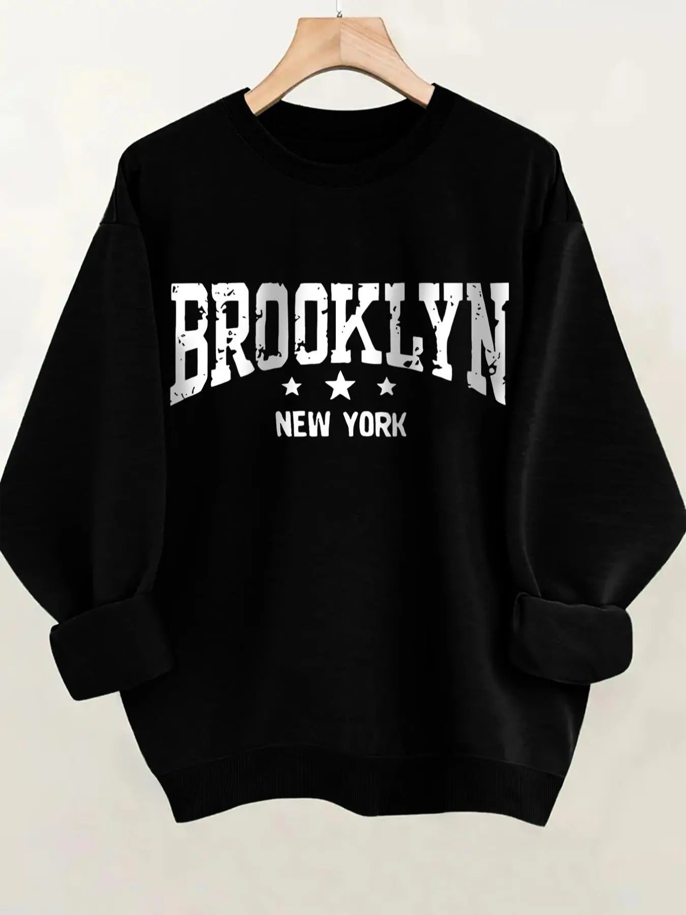Women's Letter Print Round Neck Pullover, Fashion Casual Crew Neck Sweatshirt for Daily Holiday Outdoor Wear, Women...