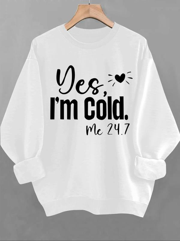 Women's Letter Print Round Neck Sweatshirt, Casual Long Sleeve Crew Neck Pullover for Spring & Fall, Fashion Women's Top...