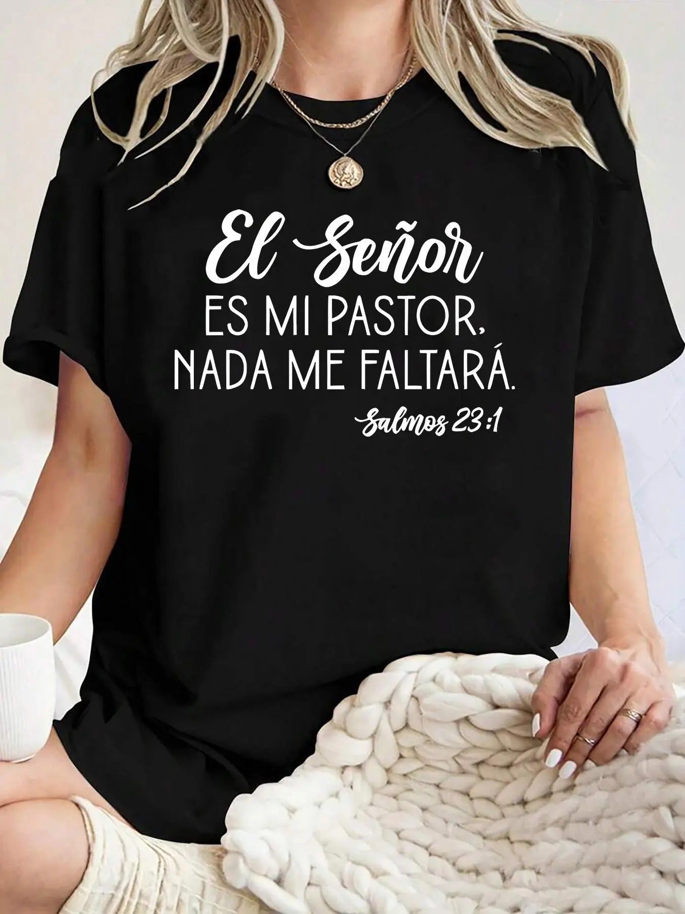 Women's Letter Print Round Neck Tee, Casual Short Sleeve Crew Neck T-Shirt for Fall & Winter, Women's Top for Daily Wear...