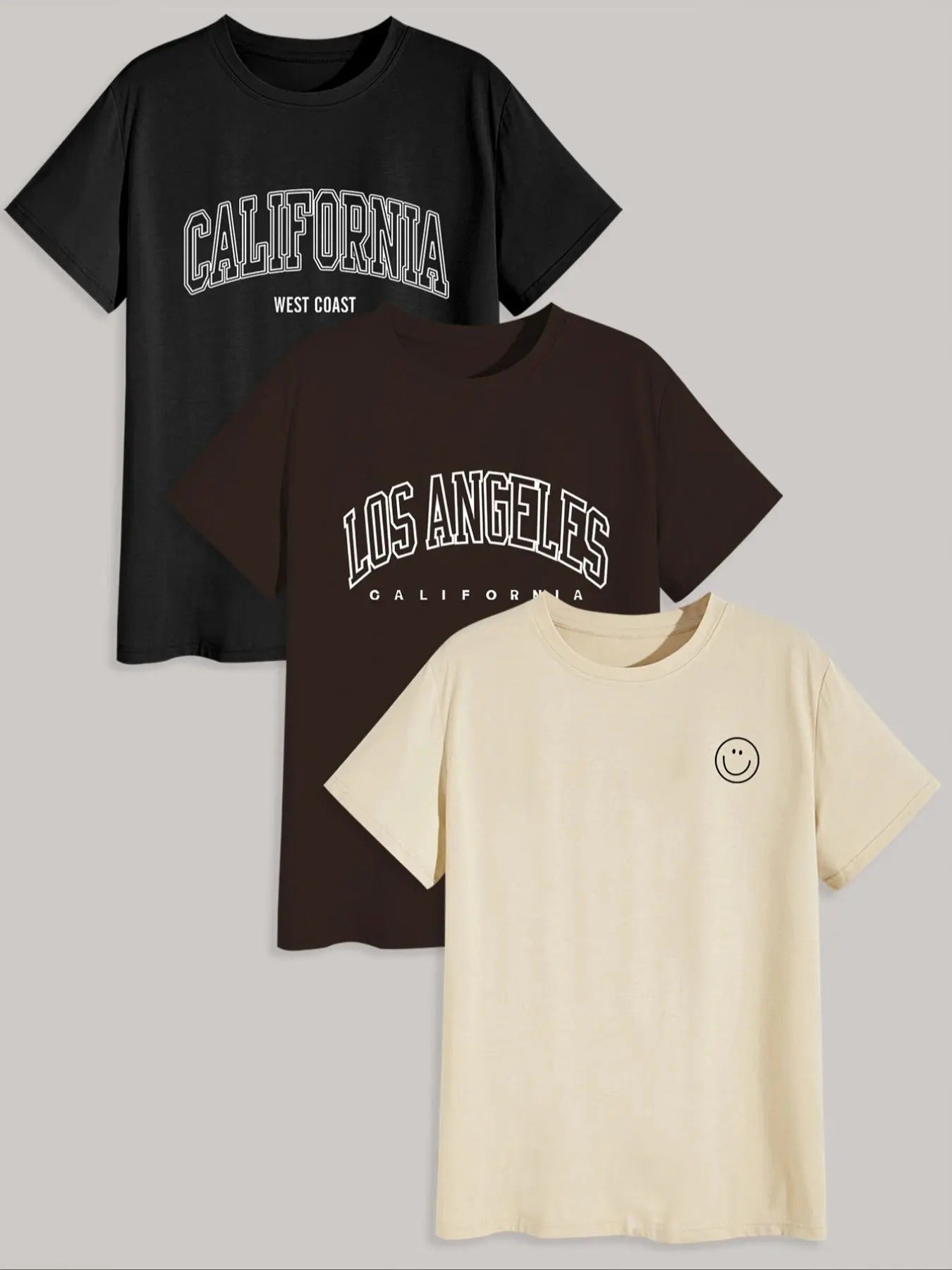 Women's Letter Print Round Neck Tee, Casual Short Sleeve Crew Neck T-Shirt for Summer, Fashion Comfy Women's Top for...