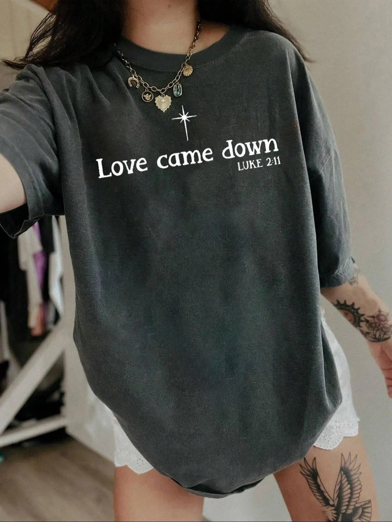 Women's Letter Print Round Neck Tee, Casual Short Sleeve Crew Neck T-shirt for Summer, Women's Top for Daily Wear style...