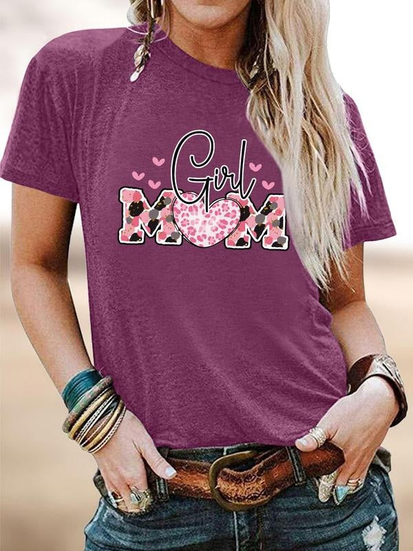 Women's Letter Print Round Neck Tee, Fashion Casual Crew Neck T-Shirt for Daily Holiday Vacation Outdoor Wear, Ladies...