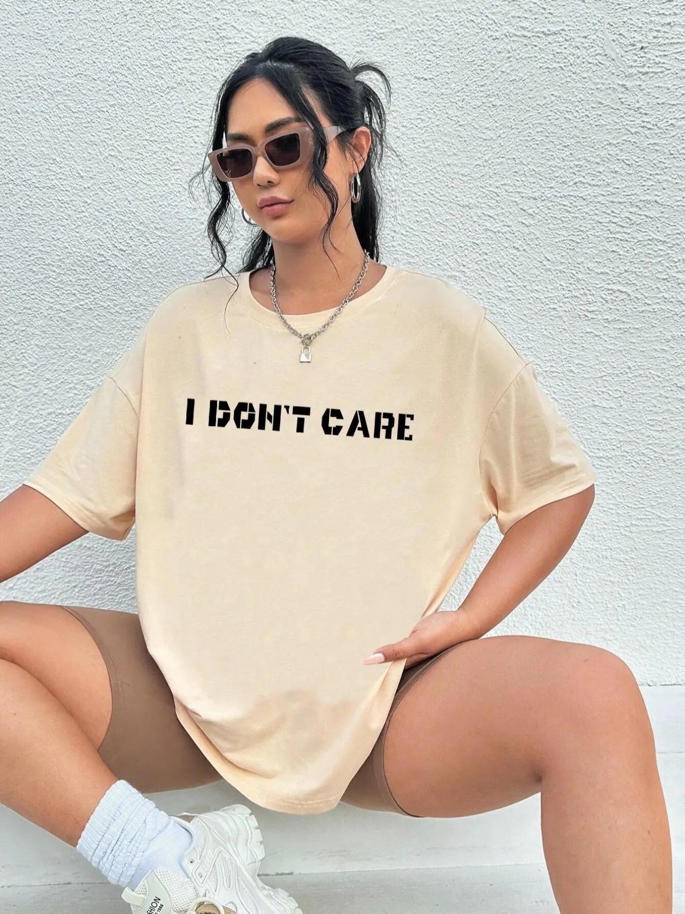 Women's Letter Print Round Neck Tee, Trendy Casual Drop Shoulder Half Sleeve T-shirt for Daily Wear, Ladies All Seasons...